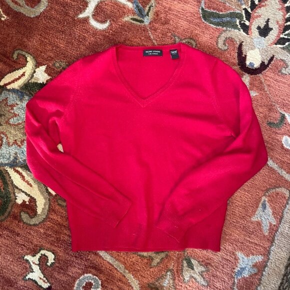 Valerie Stevens Red Cashmere Sweater - Picture 1 of 5